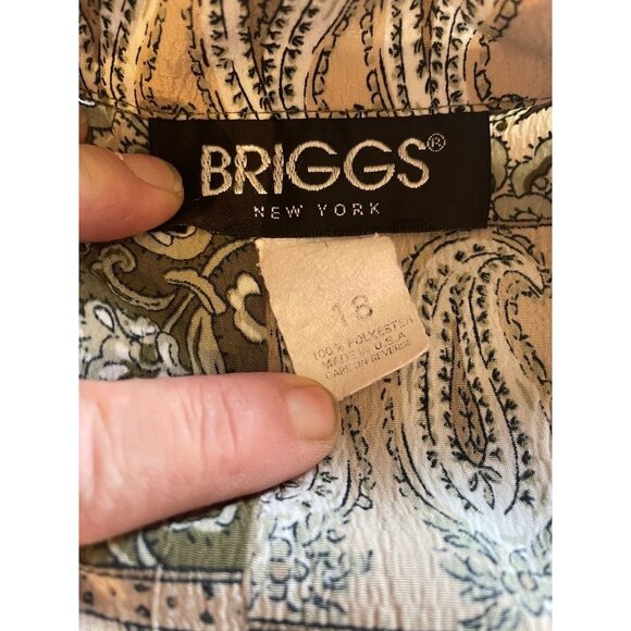 Paisley patchwork Button Front Shirt Vintage Cottage core Grandma USA - Picture 6 of 7